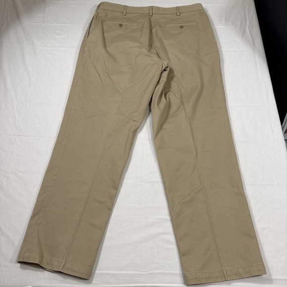 PANTS CHINO Lands End Men's 36 x 30 Comfort Waist  Khakis Traditional‎ Fit Tan - Picture 6 of 8